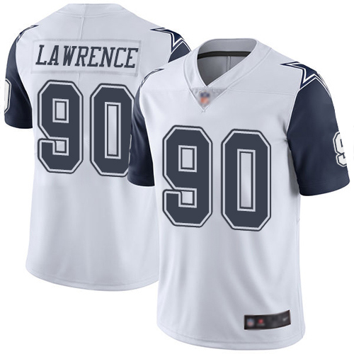 Men Dallas Cowboys Limited White DeMarcus Lawrence #90 Rush Vapor Untouchable NFL Jersey->women nfl jersey->Women Jersey